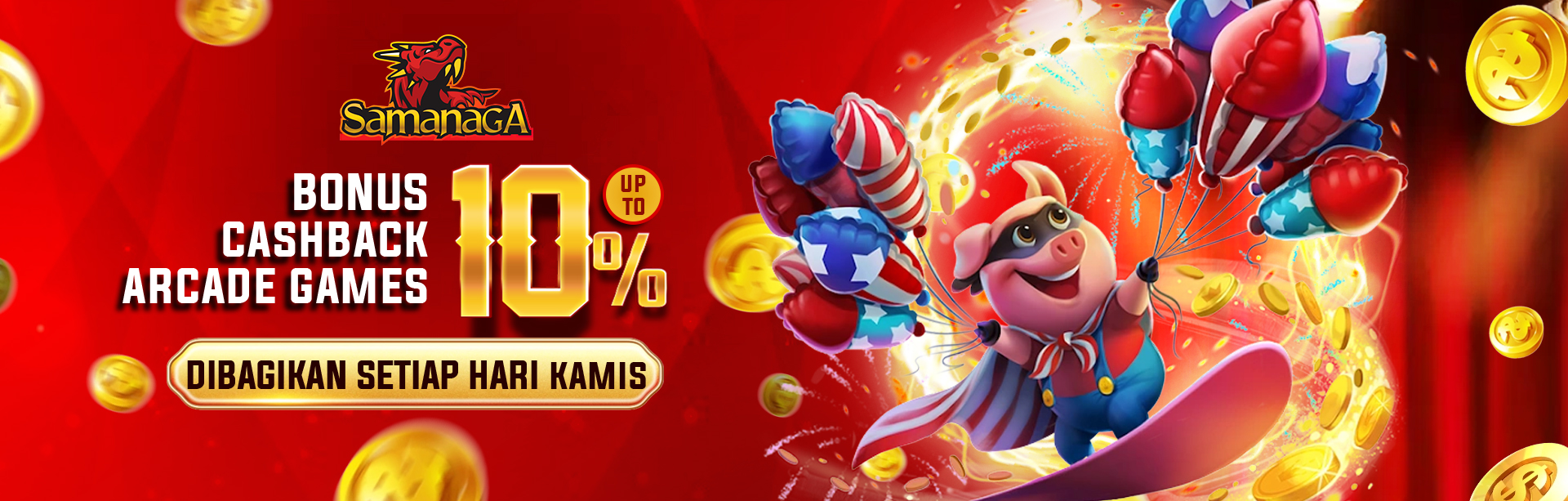 BONUS CASHBACK ARCADE GAMES UP TO 10%